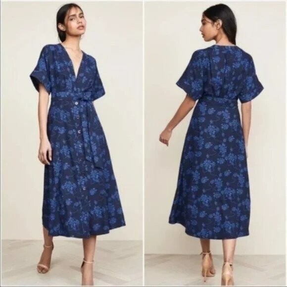 Robe Equipment Eclipse Bleue – Modèle Nauman, Taille 0, Neuve Avec étiquette (valeur 450$)